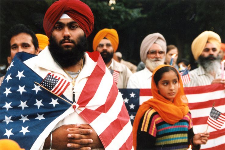 Sikh Americans at a vigil in New York's Central Park after the Sept. 11 attacks in 2001.
