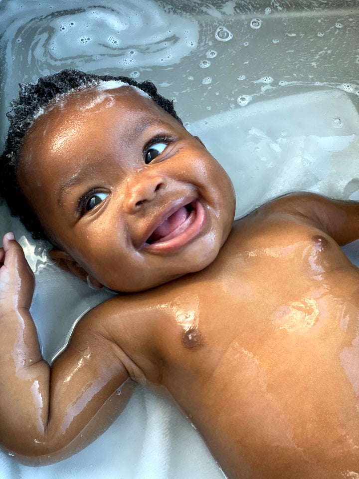 Magnolia and her sisters love splashing in the kiddie pool and dancing to “Baby Shark.”