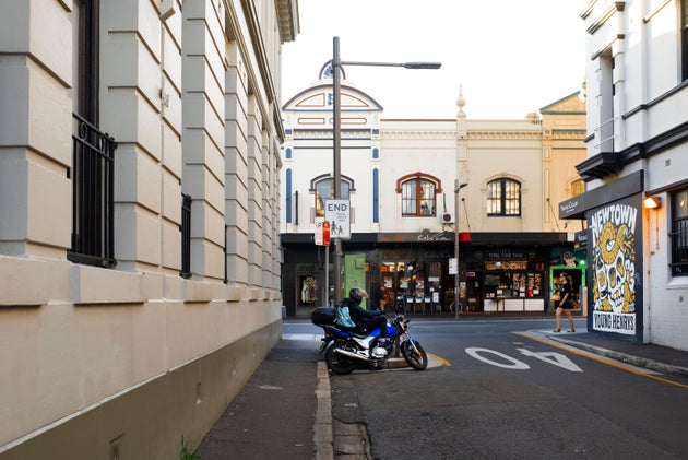 The streets of Newtown in Inner West Sydney are desolate during the coronavirus outbreak, April 17, 2020. The suburb is usually known for its lively, alternative atmosphere with pubs, bars, shops and restaurants. (Photo by Christopher Pearce/The Sydney Morning Herald via Getty Images)