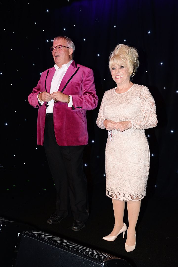 Biggins and Dame Barbara at an event in 2015