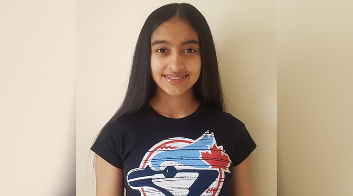 Kareena Persaud, 13, keeps on top of her school work from home, but misses asking questions in class and seeing her friends.