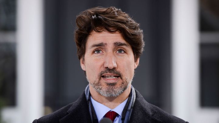 Prime Minister Justin Trudeau addresses Canadians on the COVID-19 pandemic from Rideau Cottage in Ottawa on April 14, 2020. 