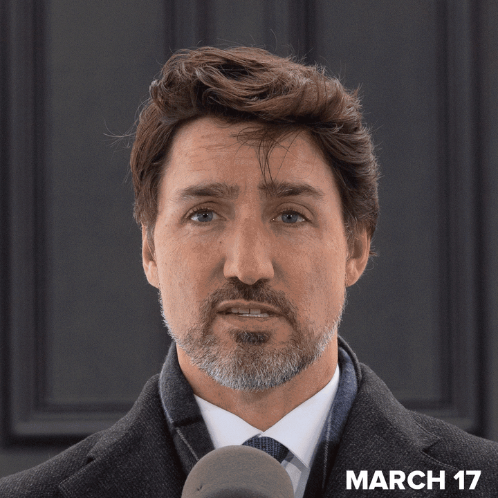 Justin Trudeau's hair evolution over the past two months.