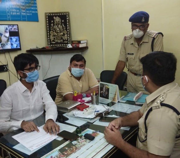 Chhattisgarh Youth Congress chief Koko Padi filing a complaint against BJP spokesperson Sambit Patra...