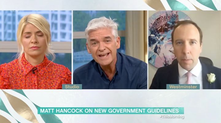 Matt Hancock appeared on Tuesday's This Morning