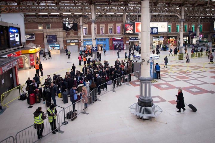 The attack happened on the concourse of Victoria station