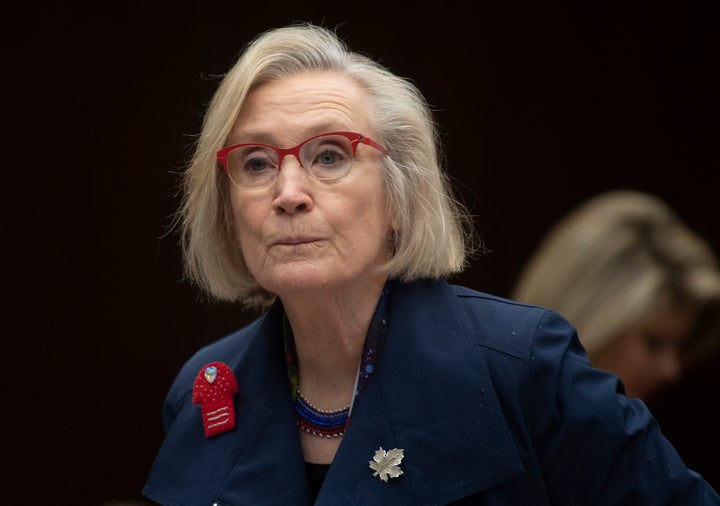 Crown-Indigenous Relations Minister Carolyn Bennett appears at a committee meeting in Ottawa on March 10, 2020. Bennett is facing calls to resign from elected leaders of First Nations who are calling a new agreement unacceptable.