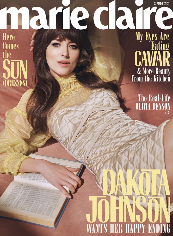 Dakota Johnson stars on the cover of Marie Claire's summer 2020 issue.