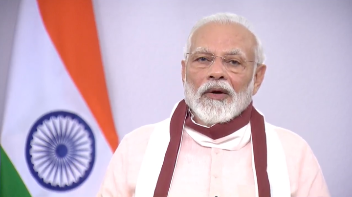 Narendra Modi addresses the nation on May 12, 2020.