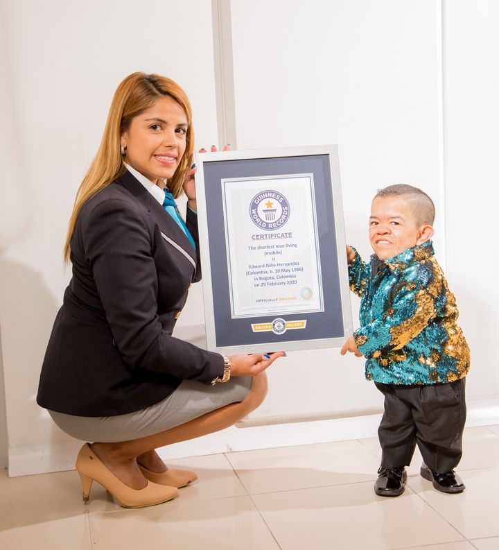 Edward Niño Hernández is the world's shortest man (mobile), according to Guinness World Records