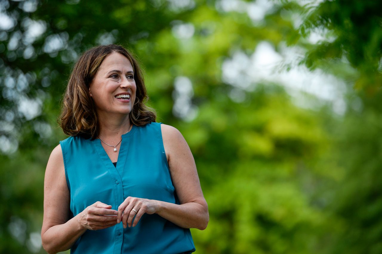 Theresa Greenfield is the odds-on front-runner in the Iowa Democratic primary, which will decide who takes on Sen. Joni Ernst in November.