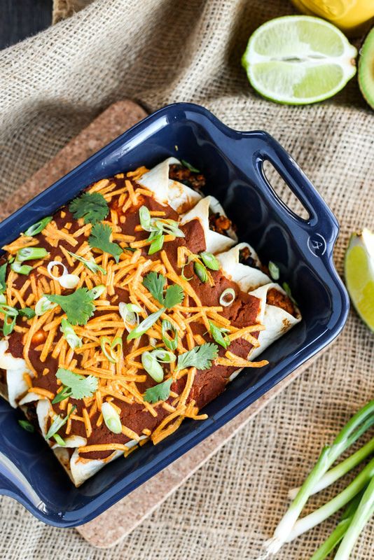 Get the Easy Vegan And Tofu Black Bean Enchiladas recipe from I Love Vegan.﻿