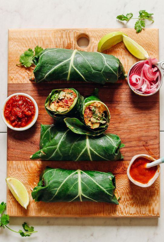 Get the Vegan Collard Green Burritos recipe from Minimalist Baker.﻿