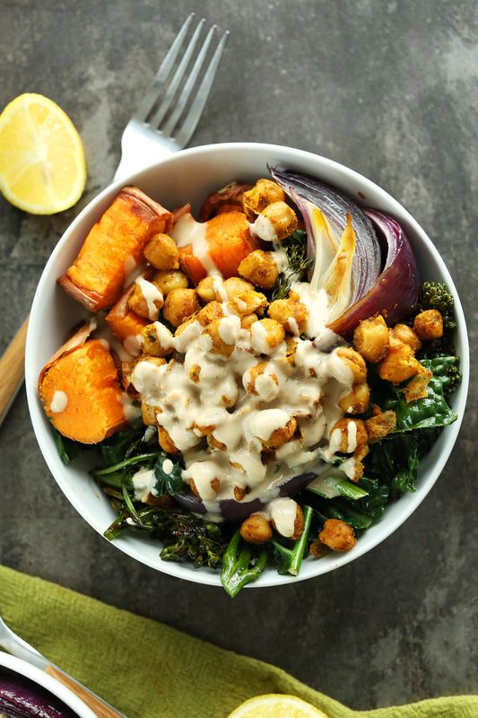 Get the Sweet Potato Chickpea Buddha Bowl recipe from Minimalist Baker.﻿