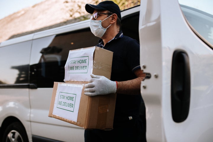 Stock photo of a food delivery. Anne Cole's job involves getting meals delivered to adults with developmental disabilities.