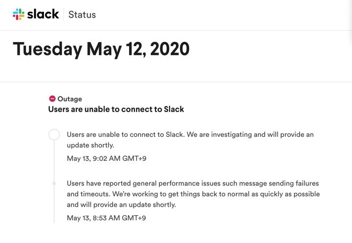 slackの障害を知らせるページより