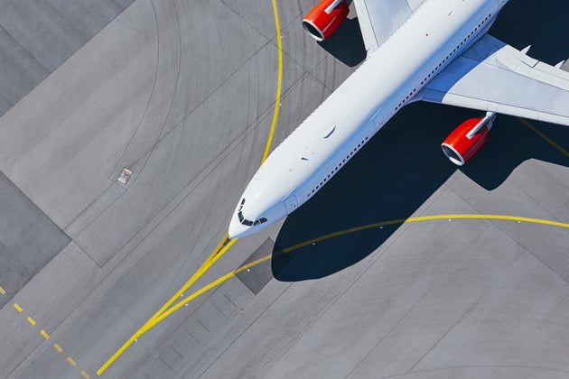 Αεροφωτογραφία πίστας αεροδρομίου στην Αμερική. 