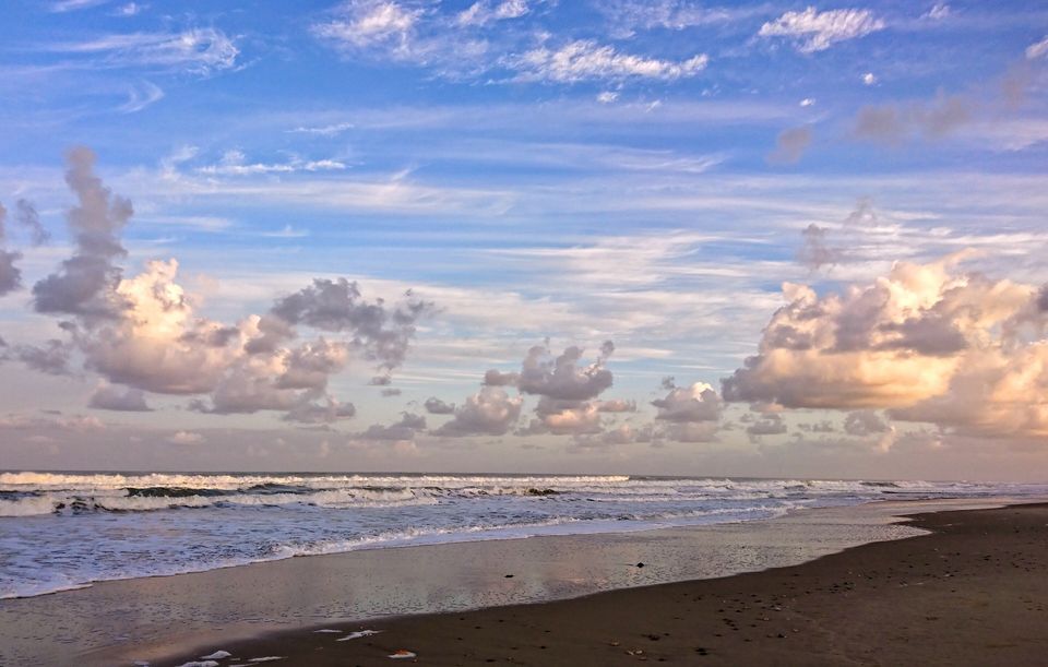 Sunset on the beach.