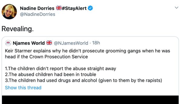 Nadine Dorries tweet