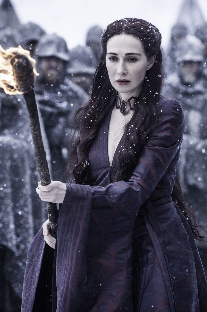 Carice in character in Game Of Thrones