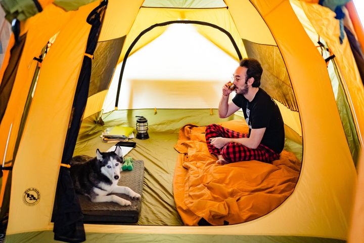 Nicole Chan Loeb and her husband Jason decided to bring their love of camping indoors during quarantine life.