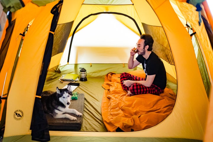 Nicole Chan Loeb and her husband Jason decided to bring their love of camping indoors during quarantine life.