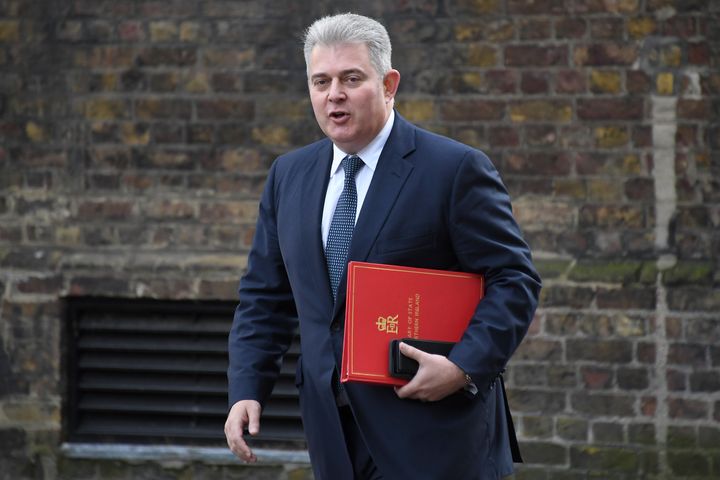 Brandon Lewis, the Secretary of State for Northern Ireland arrives for a Cabinet meeting at 10 Downing Street. 
