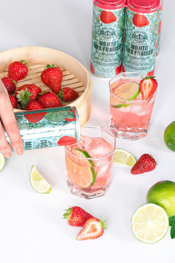 Boîte cocktails Spritz aux fraises sans alcool - Monsieur Cocktail