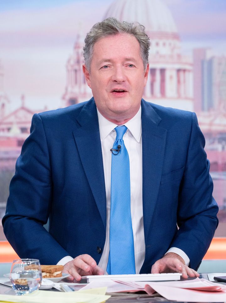 Piers Morgan on the set of Good Morning Britain