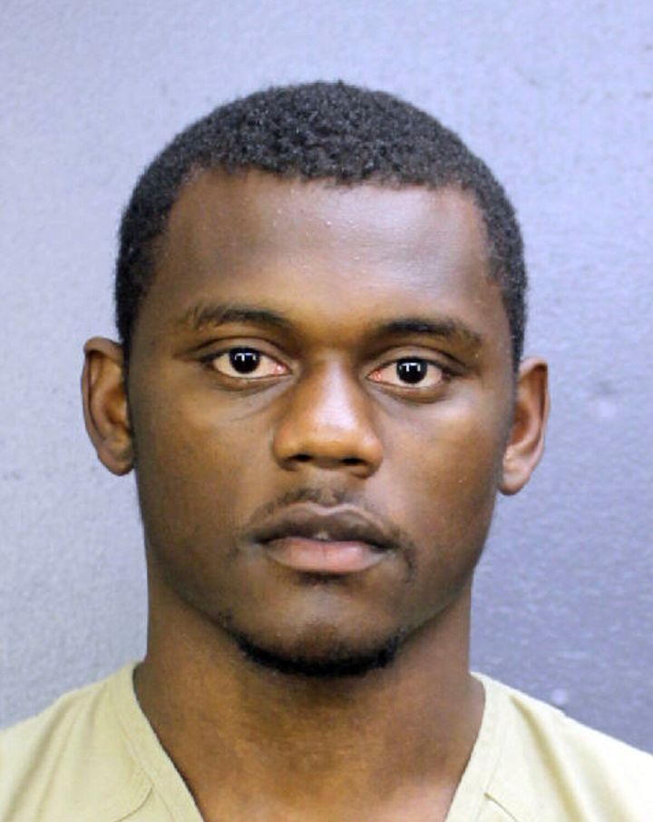 This booking photo provided by the Broward County, Fla., Sheriff's Office shows DeAndre Baker. The New York Giants cornerback