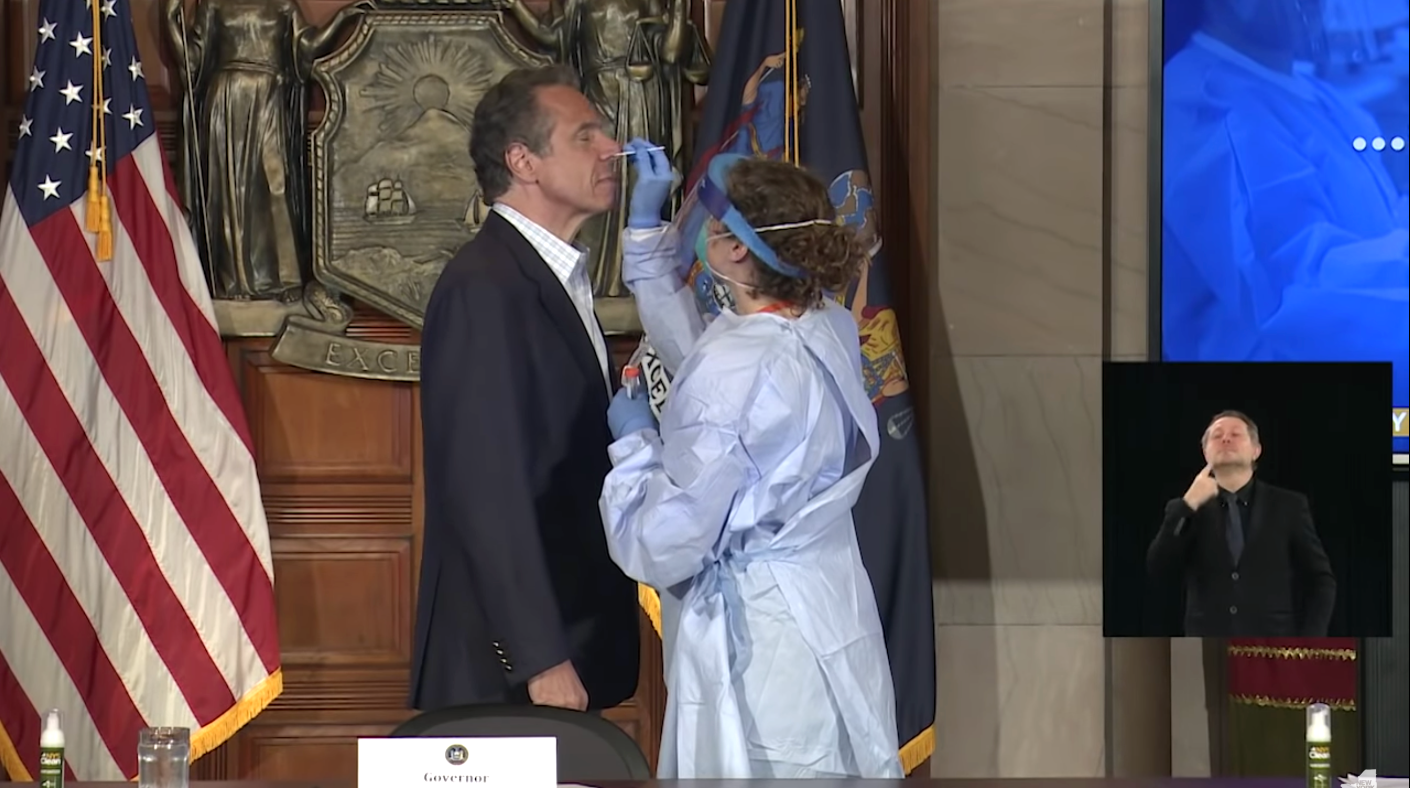 Gov. Andrew Cuomo Gets Tested For Coronavirus During Live Briefing