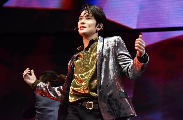 Jaehyun of NCT 127 performs during the 2019 99.7 NOW! Poptopia at SAP Center on December 5, 2019 in San Jose, California. 