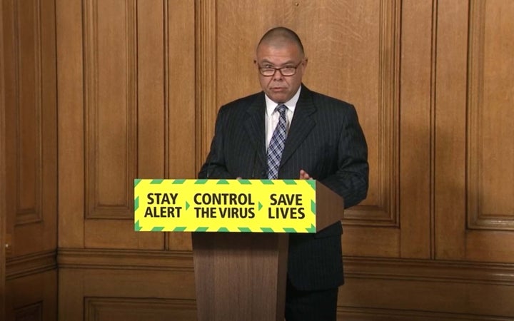 Deputy officer Jonathan Van-Tam during a media briefing in Downing Street.