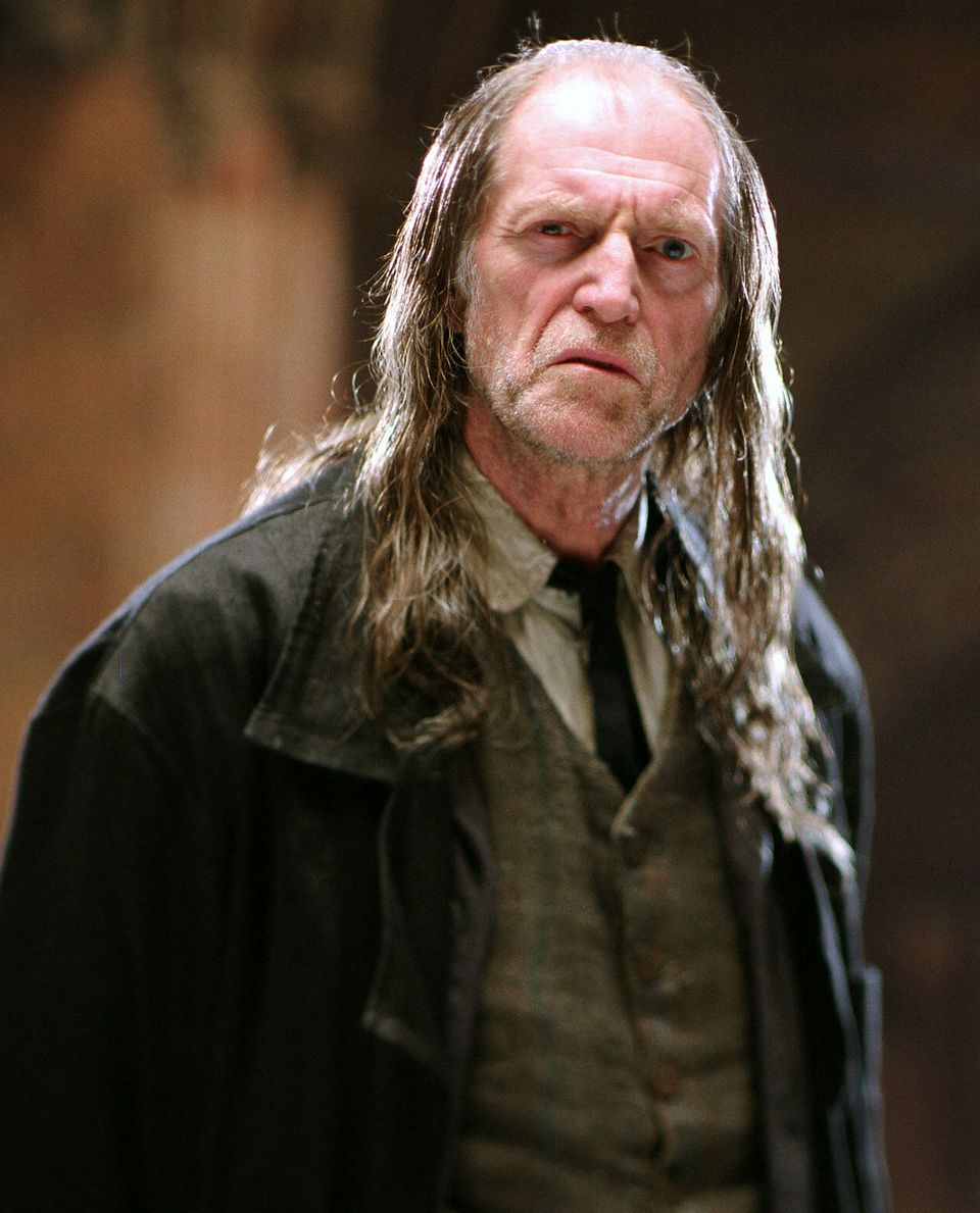 David as Argus Filch in the Harry Potter