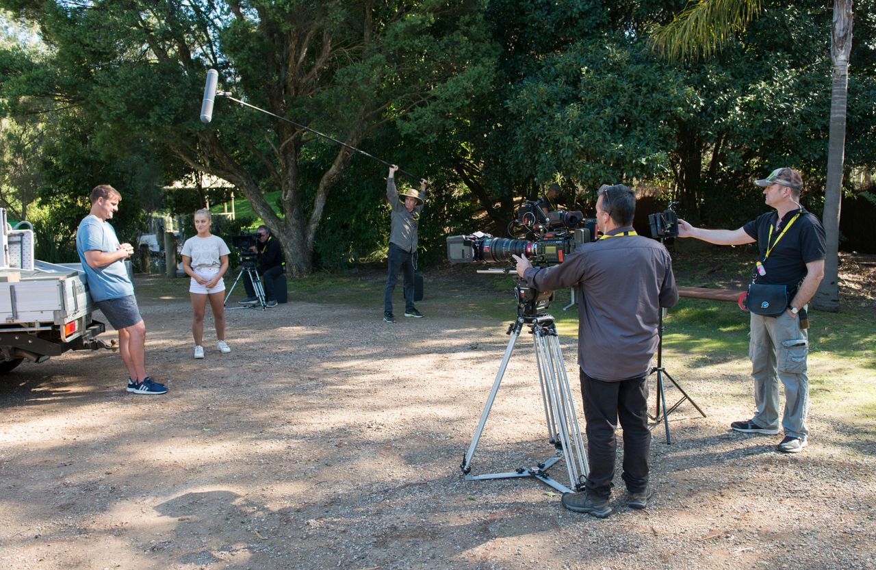 Cast and crews have been able to return to work in Australia, such as on the Neighbours set, but not in Europe 