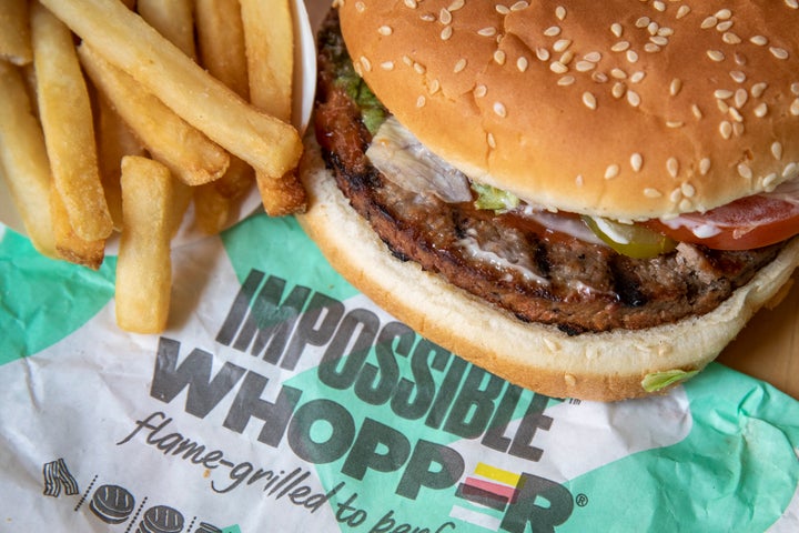 Burger King's Impossible Whopper contains <a href="https://www.fatsecret.com/calories-nutrition/burger-king/impossible-whopper" target="_blank" role="link" class=" js-entry-link cet-external-link" data-vars-item-name="25 grams of protein" data-vars-item-type="text" data-vars-unit-name="5ec29f22c5b61f5478d1bcca" data-vars-unit-type="buzz_body" data-vars-target-content-id="https://www.fatsecret.com/calories-nutrition/burger-king/impossible-whopper" data-vars-target-content-type="url" data-vars-type="web_external_link" data-vars-subunit-name="article_body" data-vars-subunit-type="component" data-vars-position-in-subunit="30">25 grams of protein</a>.