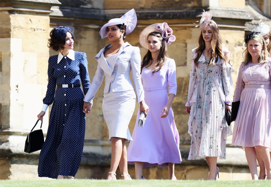 Abigail Spencer and Priyanka Chopra make their entrance.&nbsp;