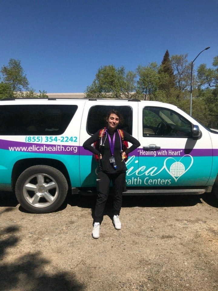 Sheeba Shafaq, a former doctor in Afghanistan, who now works as a medical assistant at a Sacramento clinic.