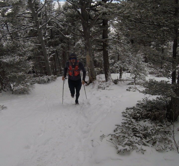 The author training in Gallatin National Forest.