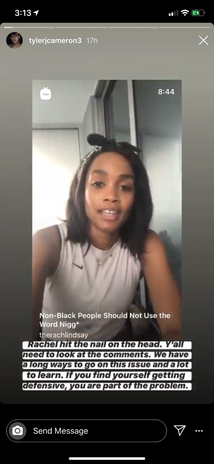 “You should feel disgusted when you say that word. You should feel uncomfortable," former Bachelorette Rachel Lindsay s