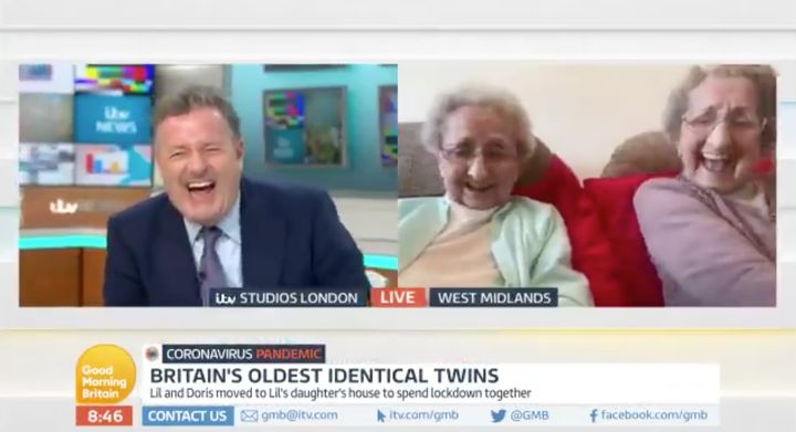 The twins had Piers Morgan in stitches on Good Morning Britain last year