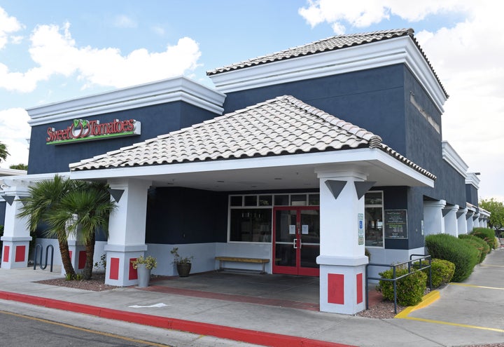 A closed Sweet Tomatoes restaurant in Las Vegas pictured on May 10 amid the spread of the coronavirus.