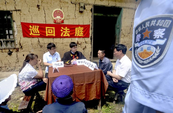 中国の農村で実施された出張離婚調停