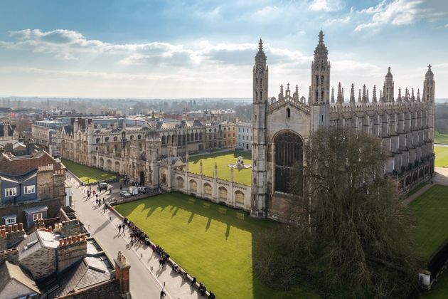 Une vue aérienne de l'université de Cambridge en