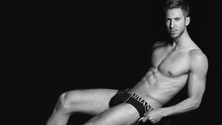 Calvin Harris went on to star in a series of Armani underwear campaigns
