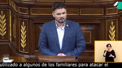 Rufián da una de sus réplicas más duras a esta frase de Abascal en el