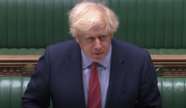 Prime Minister Boris Johnson speaks during Prime Minister's Questions in the House of Commons, London.