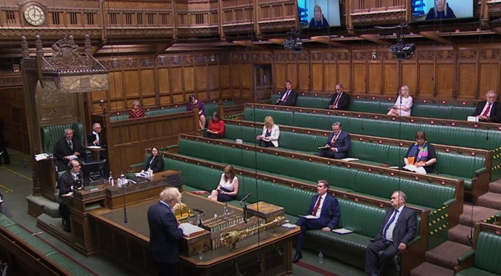 Prime Minister Boris Johnson speaks during Prime Minister's Questions in the House of Commons, London. (Photo by House of Commons/PA Images via Getty Images)