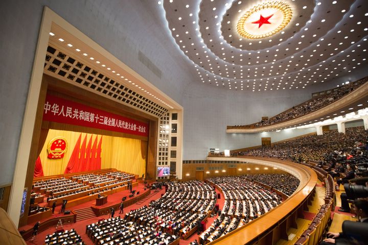 会場の人民大会堂（中国・北京） 