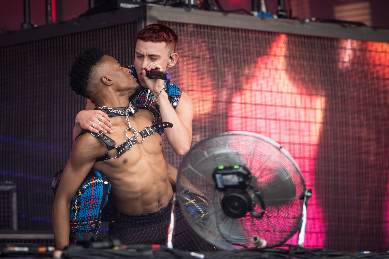 Olly Alexander performing at Glastonbury 2019